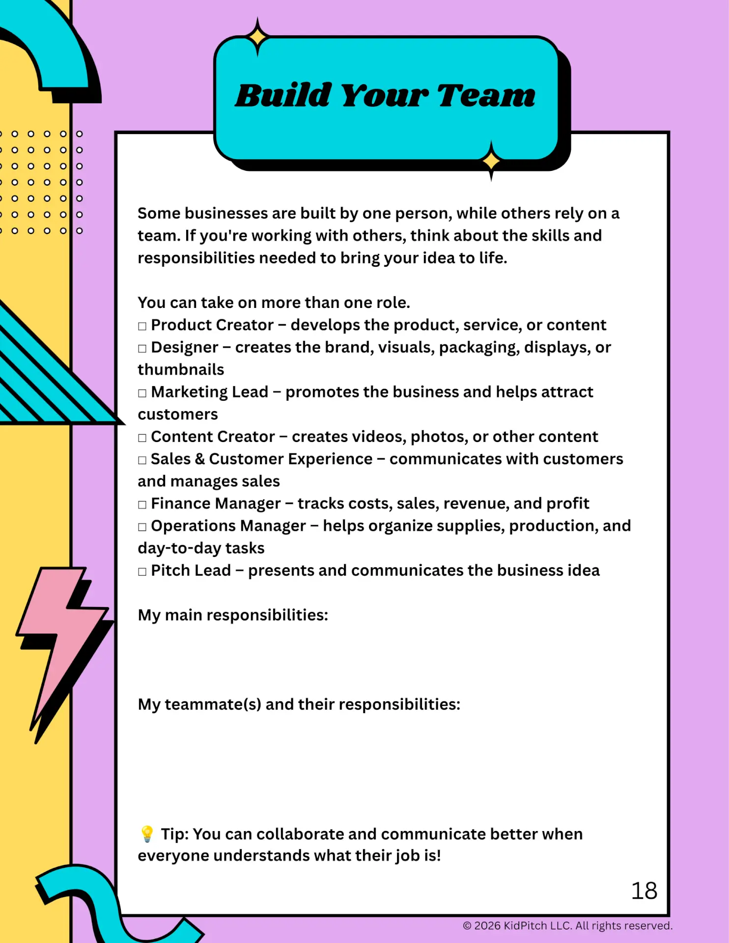 KidPitch Teen/YA Workbook